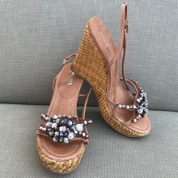 Prada Wedge Sandals - Picture 1 of 6